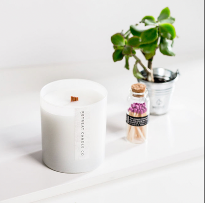 Toasted Marshmallow Candle - #CandlesForACause - Partial proceeds of this candle gives back to kids mental health. Vegan. All-natural soy and coconut wax. Phthalate-free fragrances. Crackling wooden wick, and a seed paper bookmark to plant in your candle jar after. Feel good about what you buy.